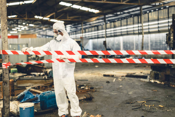 Professional Sewage Cleanup technician working in Buckingham, FL